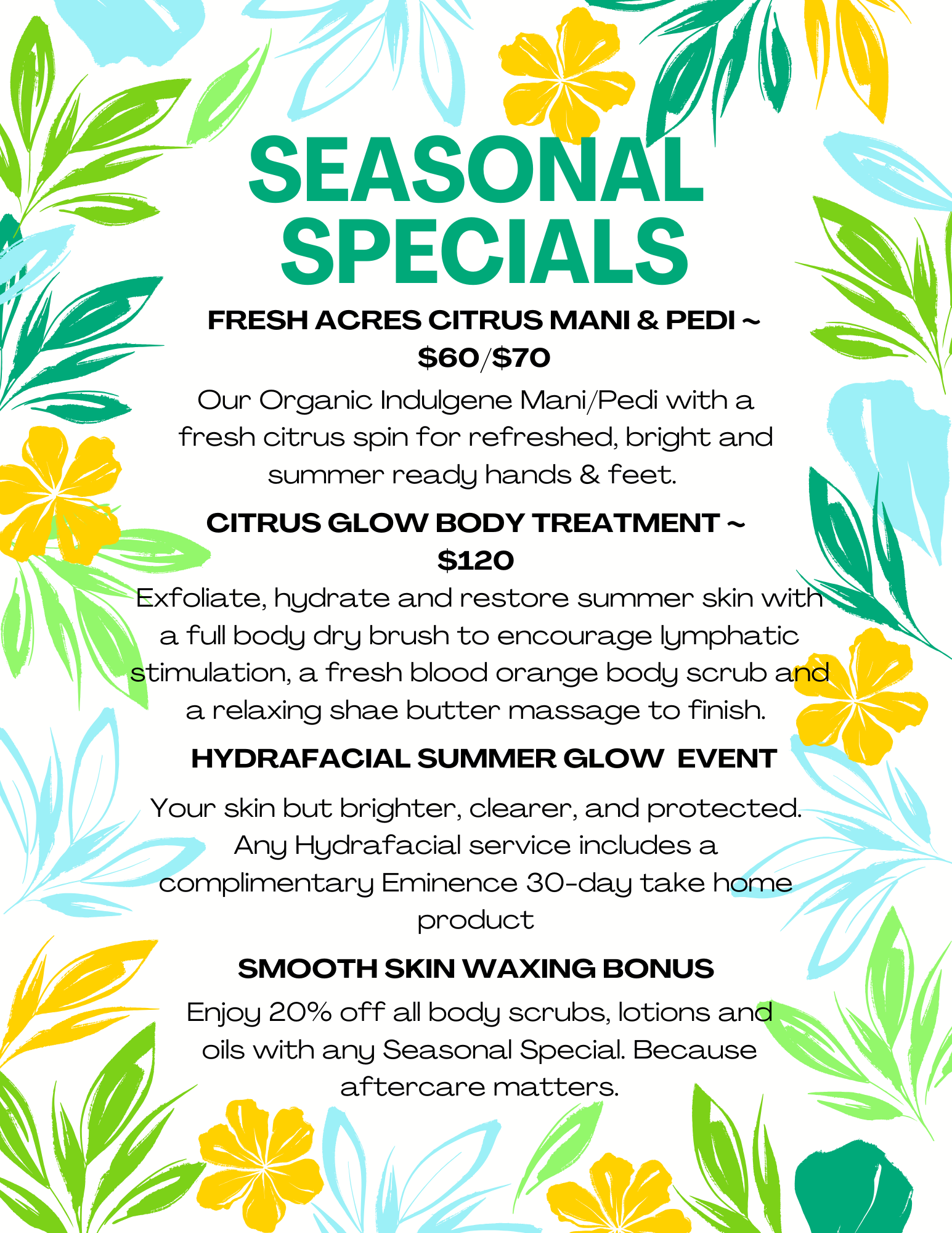 Green and Yellow Floral Summer Picnic Event Flyer
