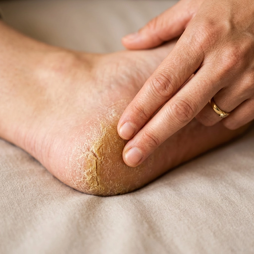 rough-dry-skin-foot-needing-pedicure rough dry skin needing salon pedicure treatment
