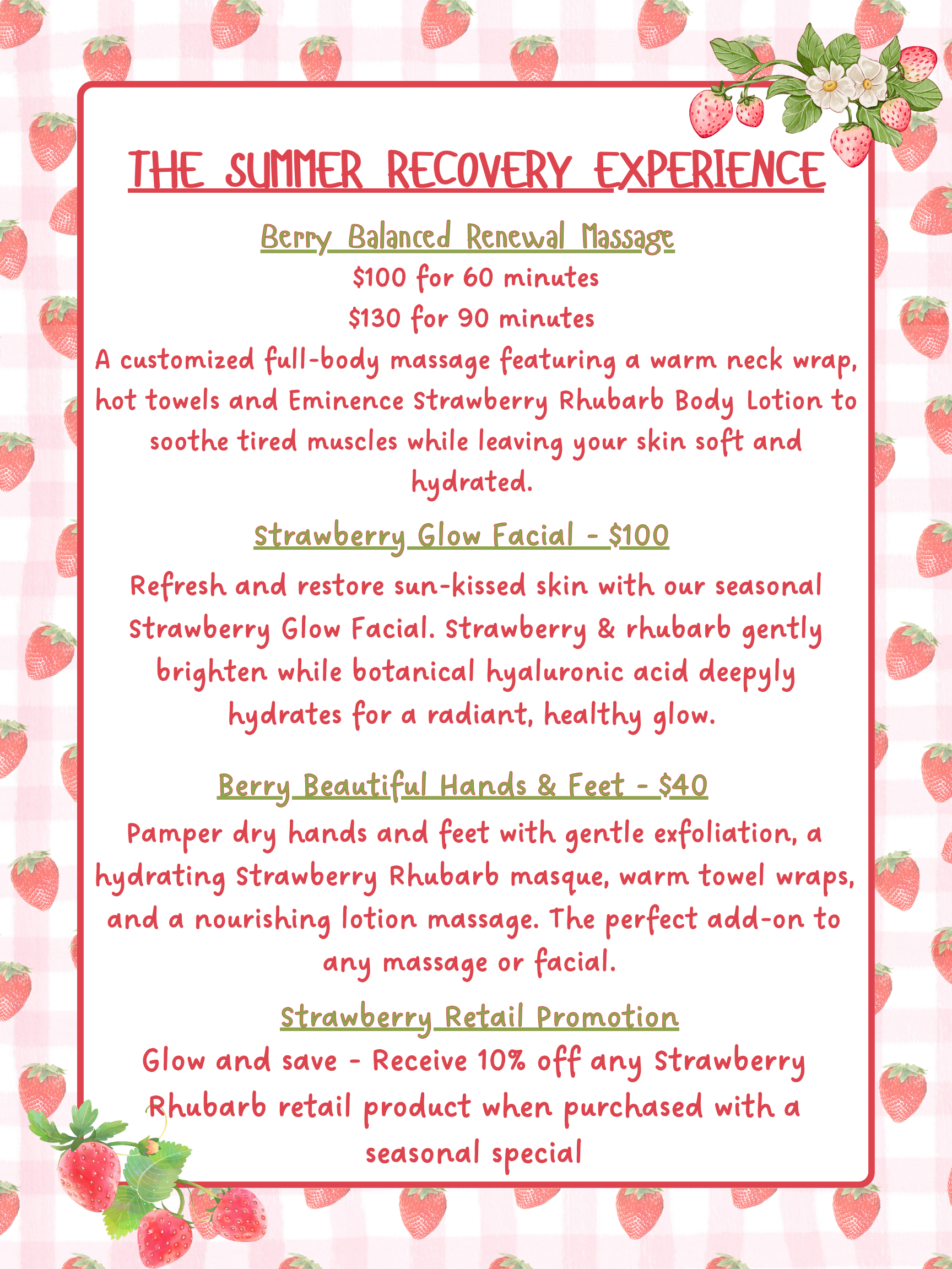 Fresh Strawberry and Gingham Welcome to Class Classroom Poster in Pink and Green Illustrated Style